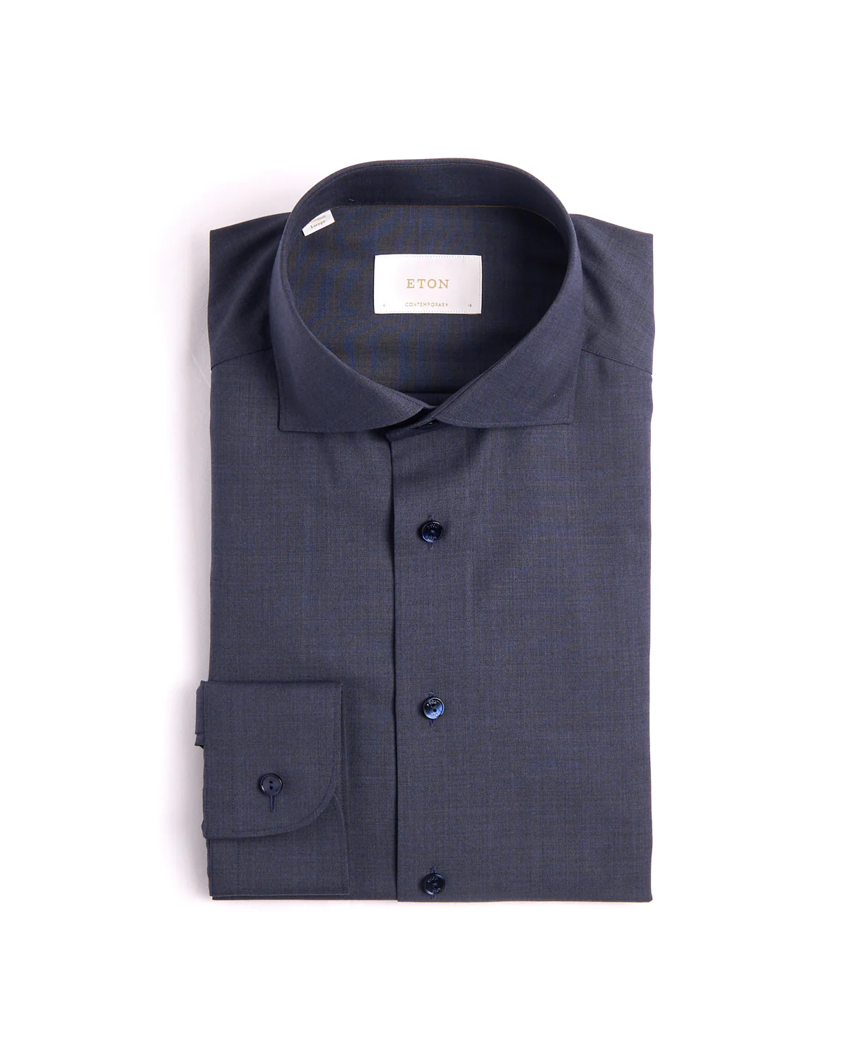 Solid Merino Wide Spread Contempoary Shirt