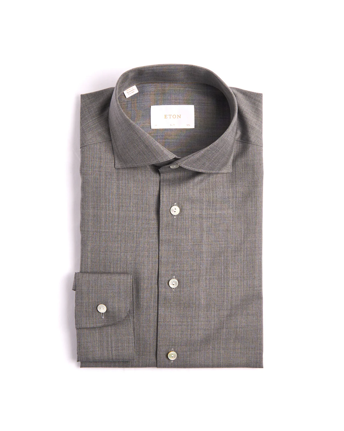 Solid Merino Wide Spread Slim Fit Shirt