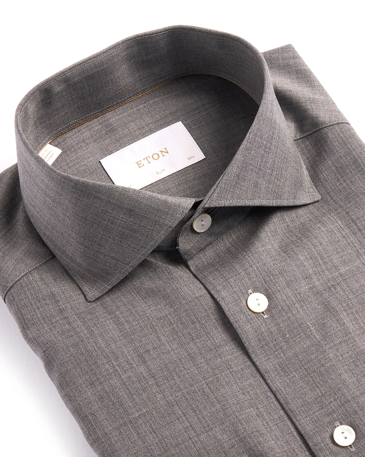 Solid Merino Wide Spread Slim Fit Shirt - Image 2