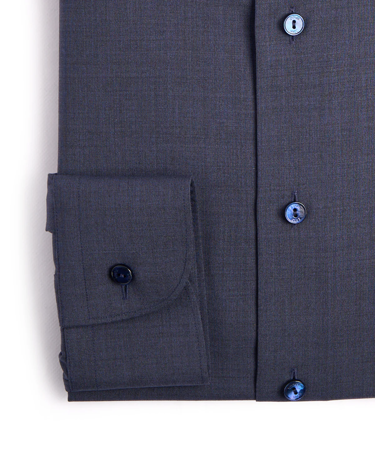 Solid Merino Wide Spread Slim Fit Shirt - Image 3