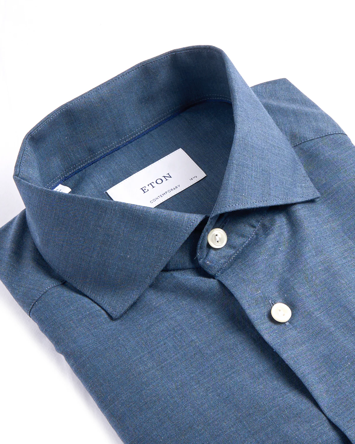 Solid Signature Wide Spread Flannel Contemporary Shirt - Image 2