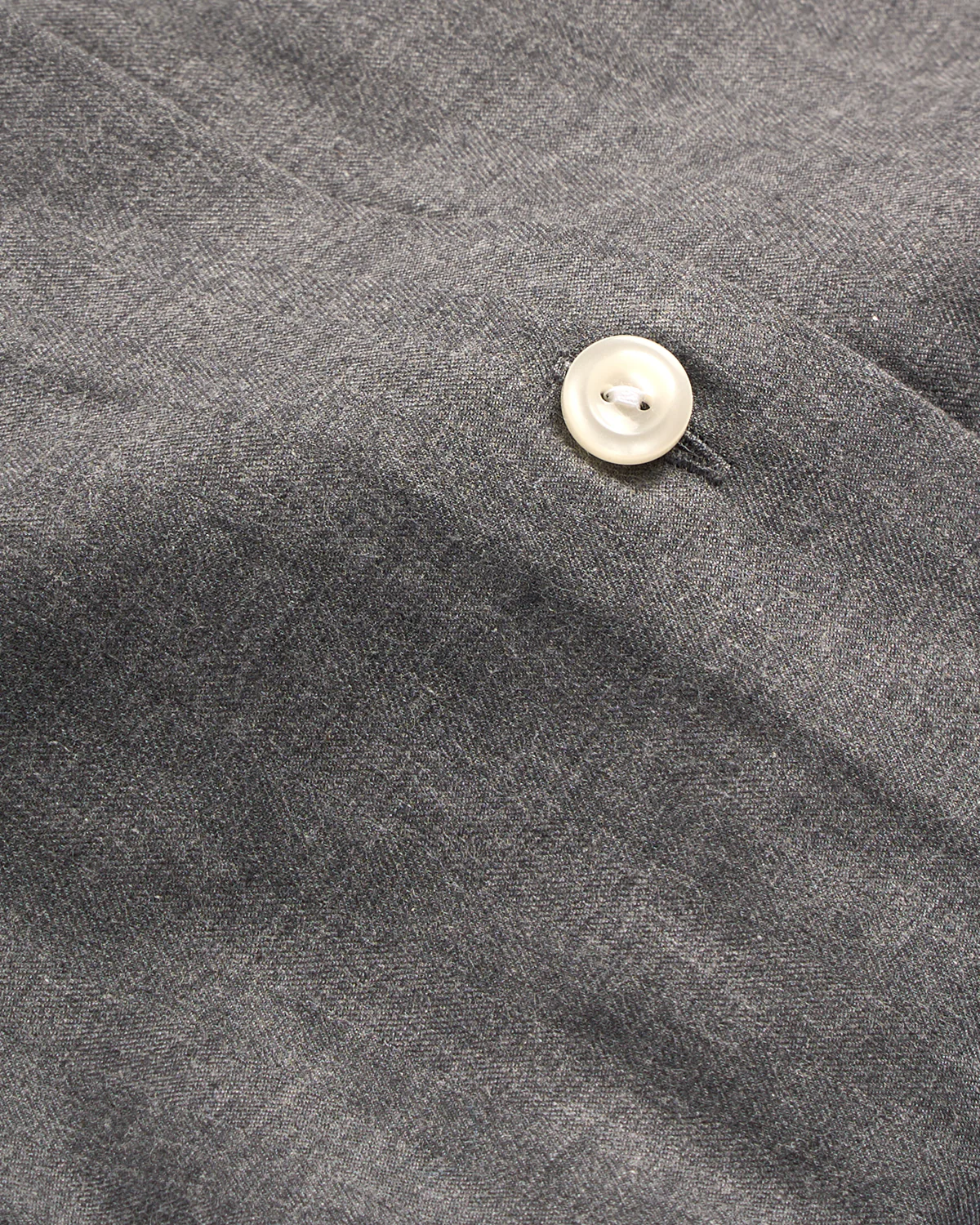 Solid Wide Spread Flannel Slim Shirt - Image 4