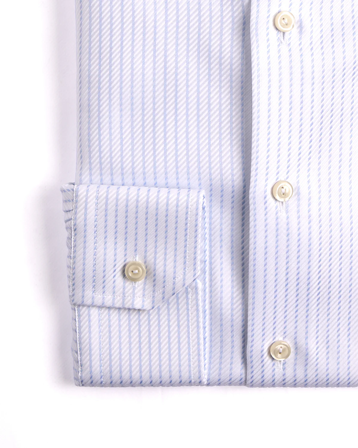 Striped King Twill Shirt Cut Away Collar Contemporary Fit - Image 3