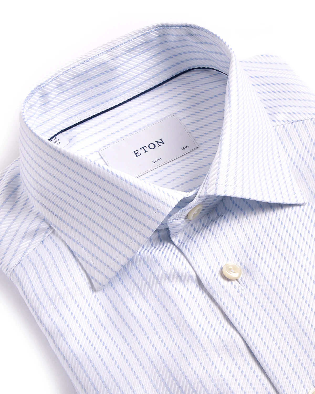 Striped Slim Fit King Twill Shirt Cut Away Collar - Image 2