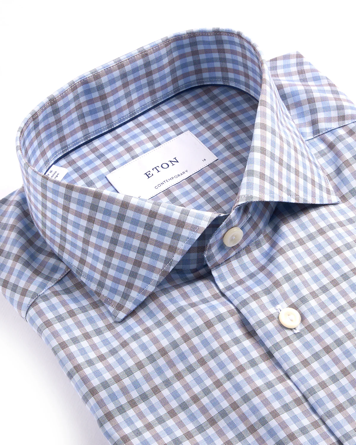 Three Colour Check Contemporary Shirt - Image 2