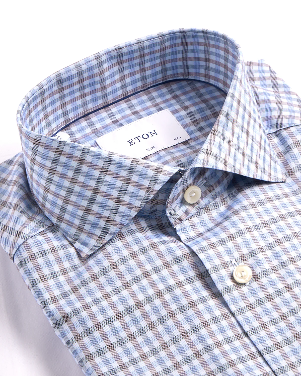 Three Colour Check Slim Shirt - Image 2