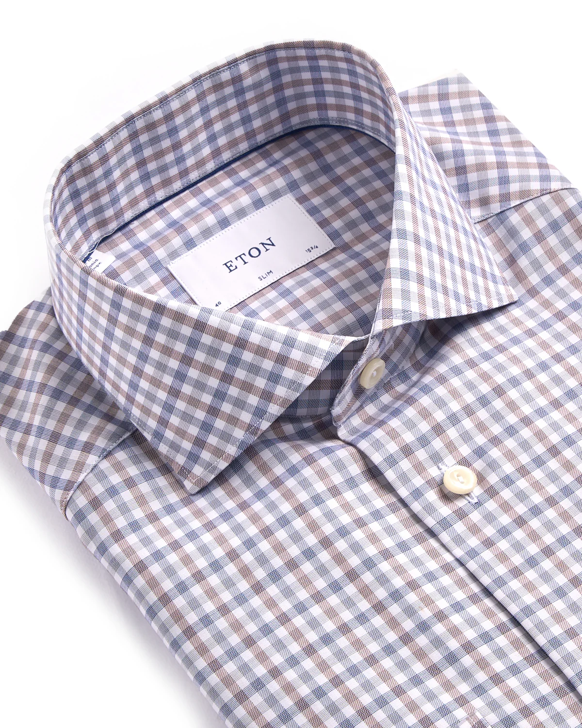 Three Colour Check Slim Shirt - Image 2