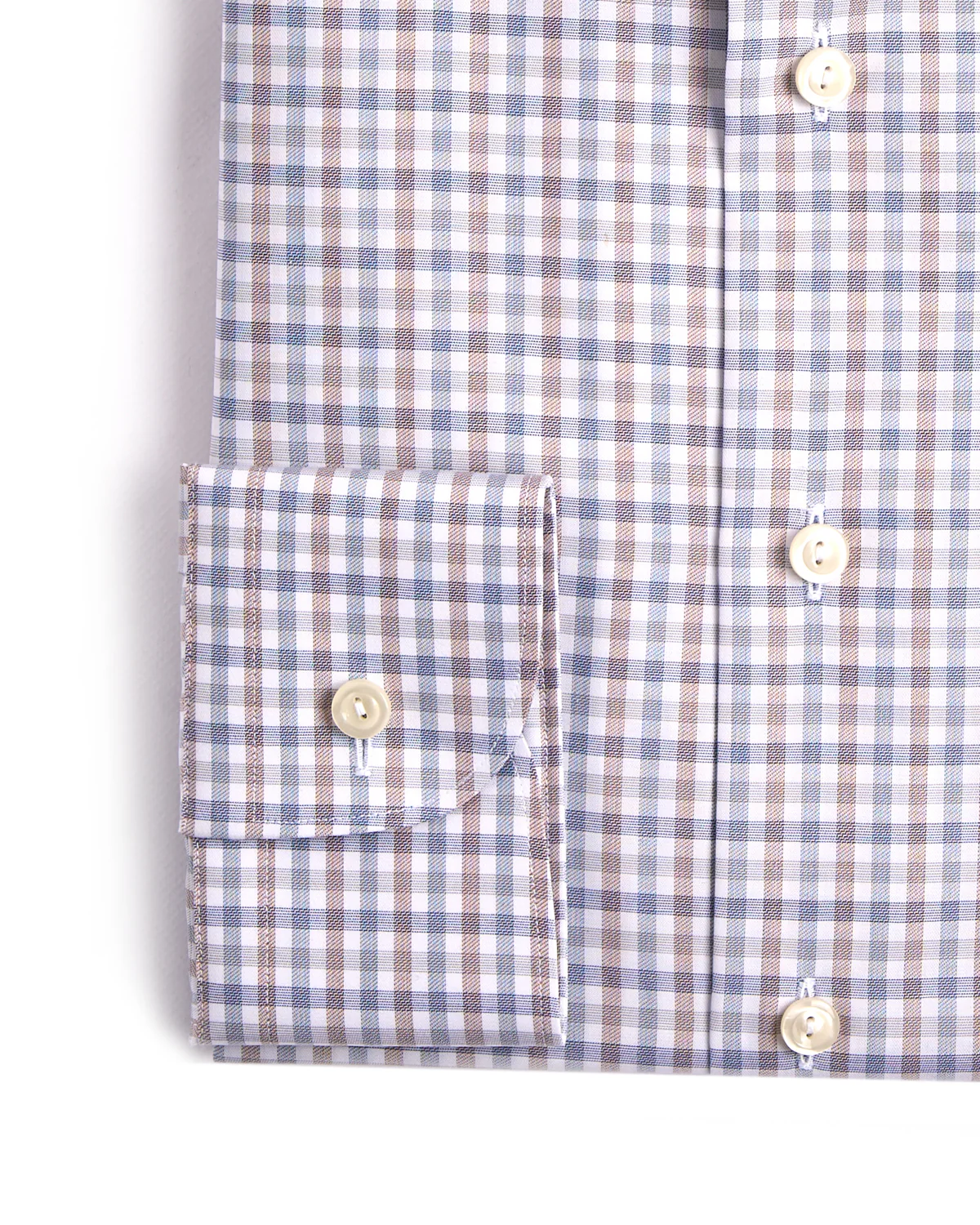 Three Colour Check Slim Shirt - Image 3