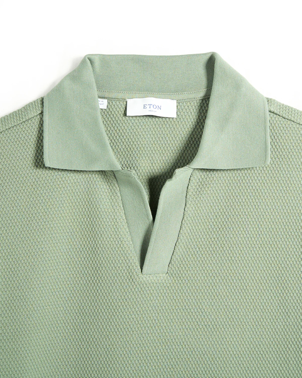 Waffle Weave Johnny Collar Polo - Image 2