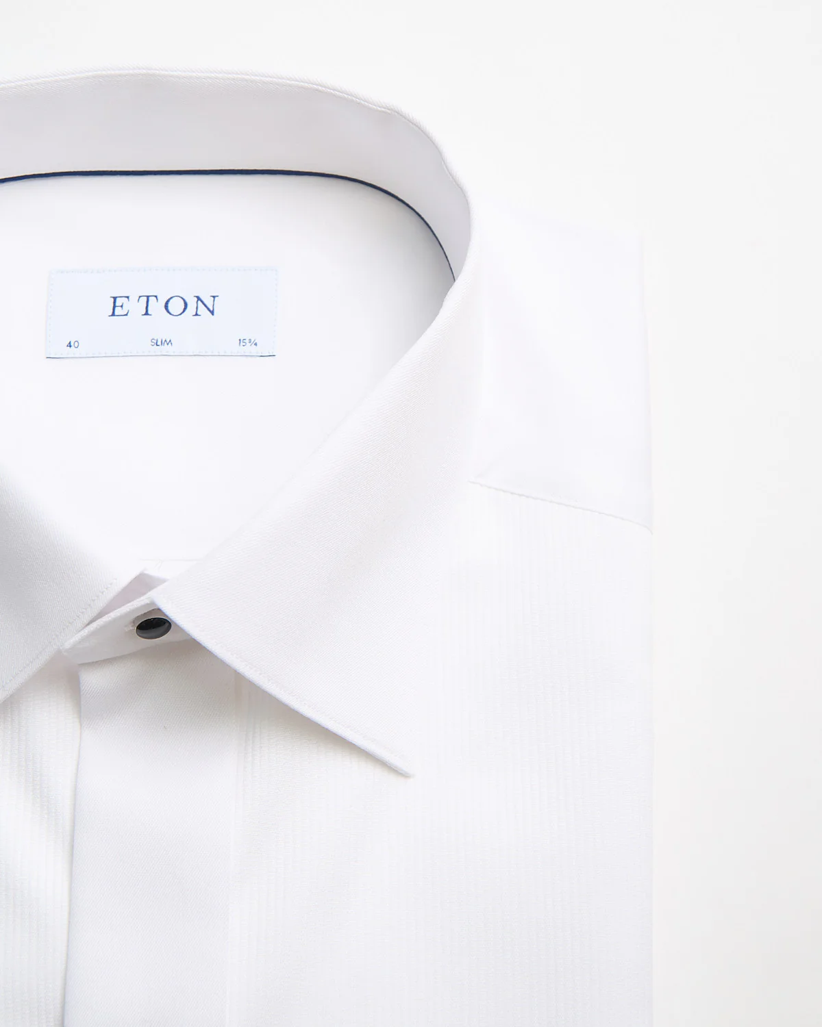 White Fine Striped Bib Slim Evening Shirt - Image 4