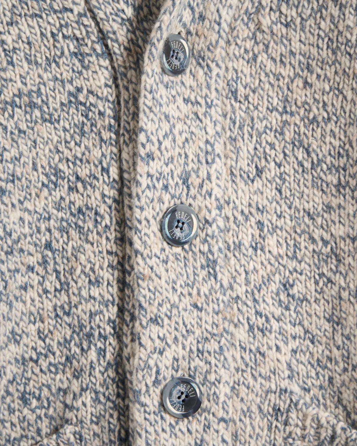 100% Cashmere Marled Shawl Cardigan - Image 4