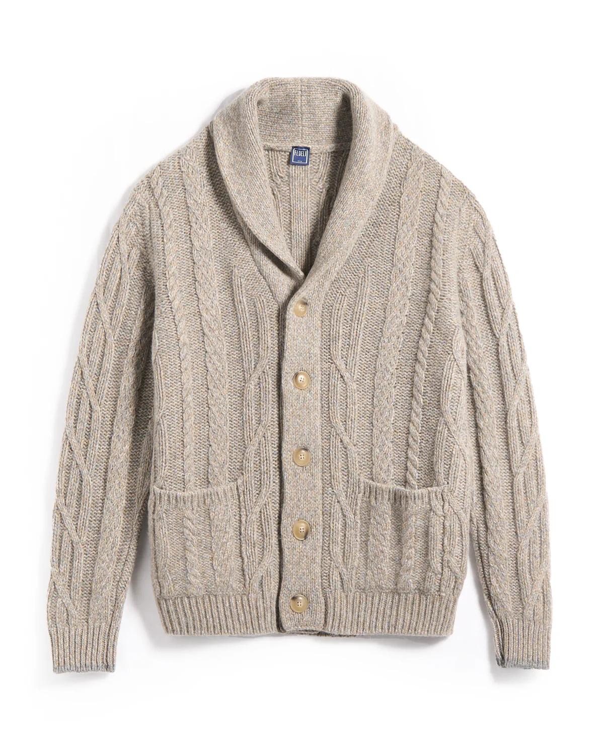Baby Alpaca Cable Knit Grandpa's Cardigan