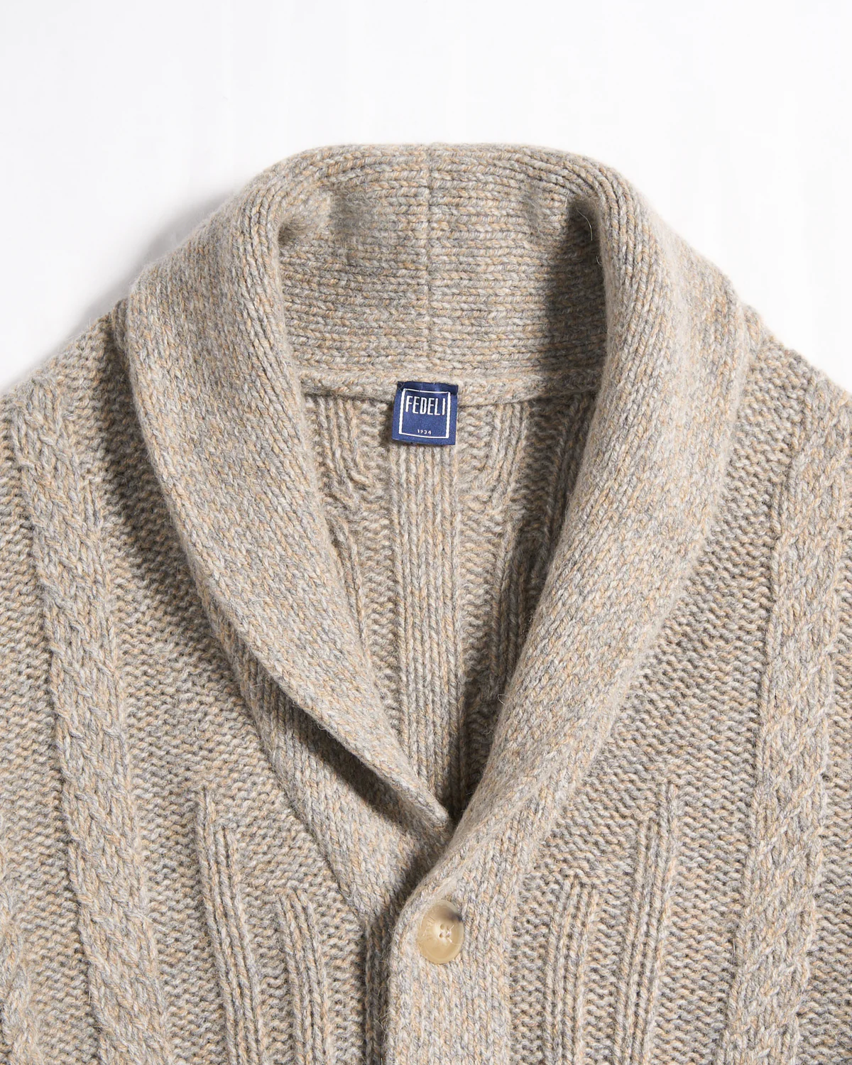 Baby Alpaca Cable Knit Grandpa's Cardigan - Image 4