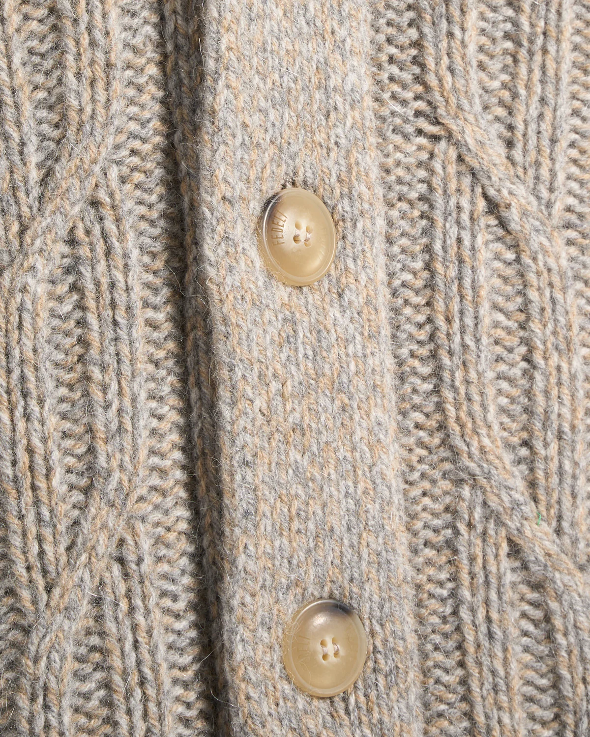 Baby Alpaca Cable Knit Grandpa's Cardigan - Image 5