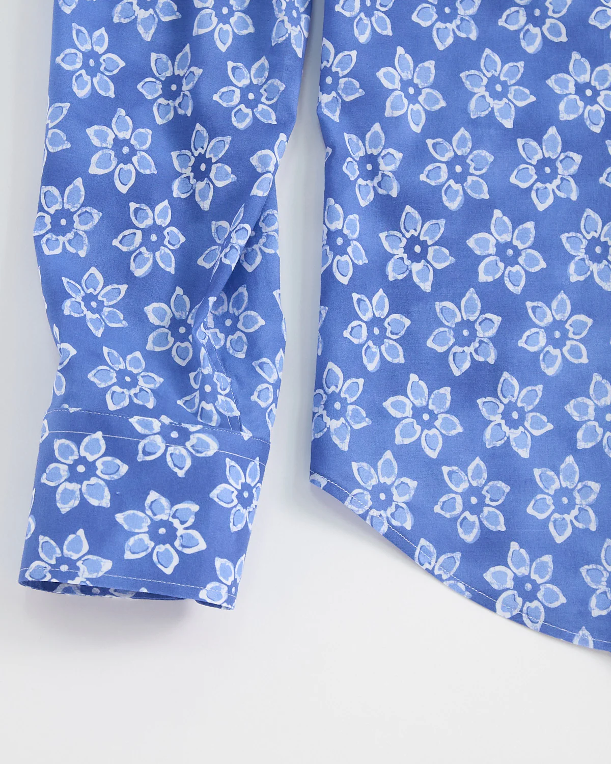 Floral Print Cotton Stretch Shirt - Image 3