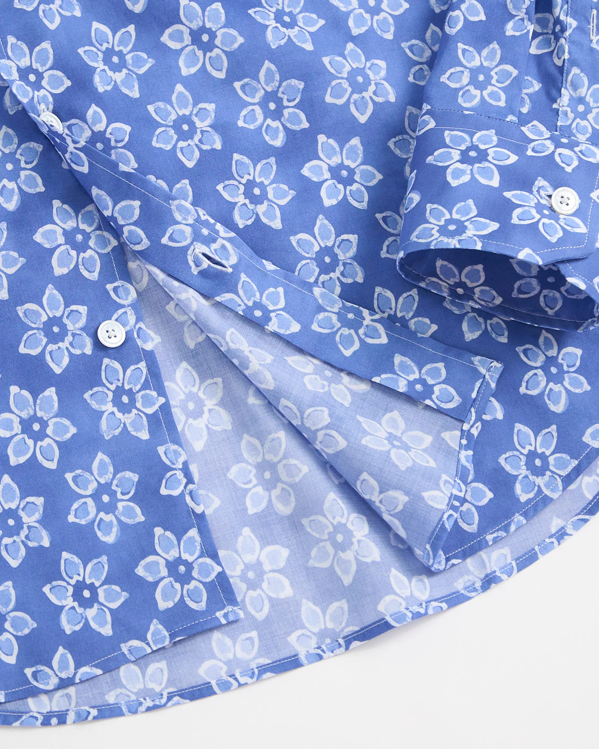 Floral Print Cotton Stretch Shirt - Image 4