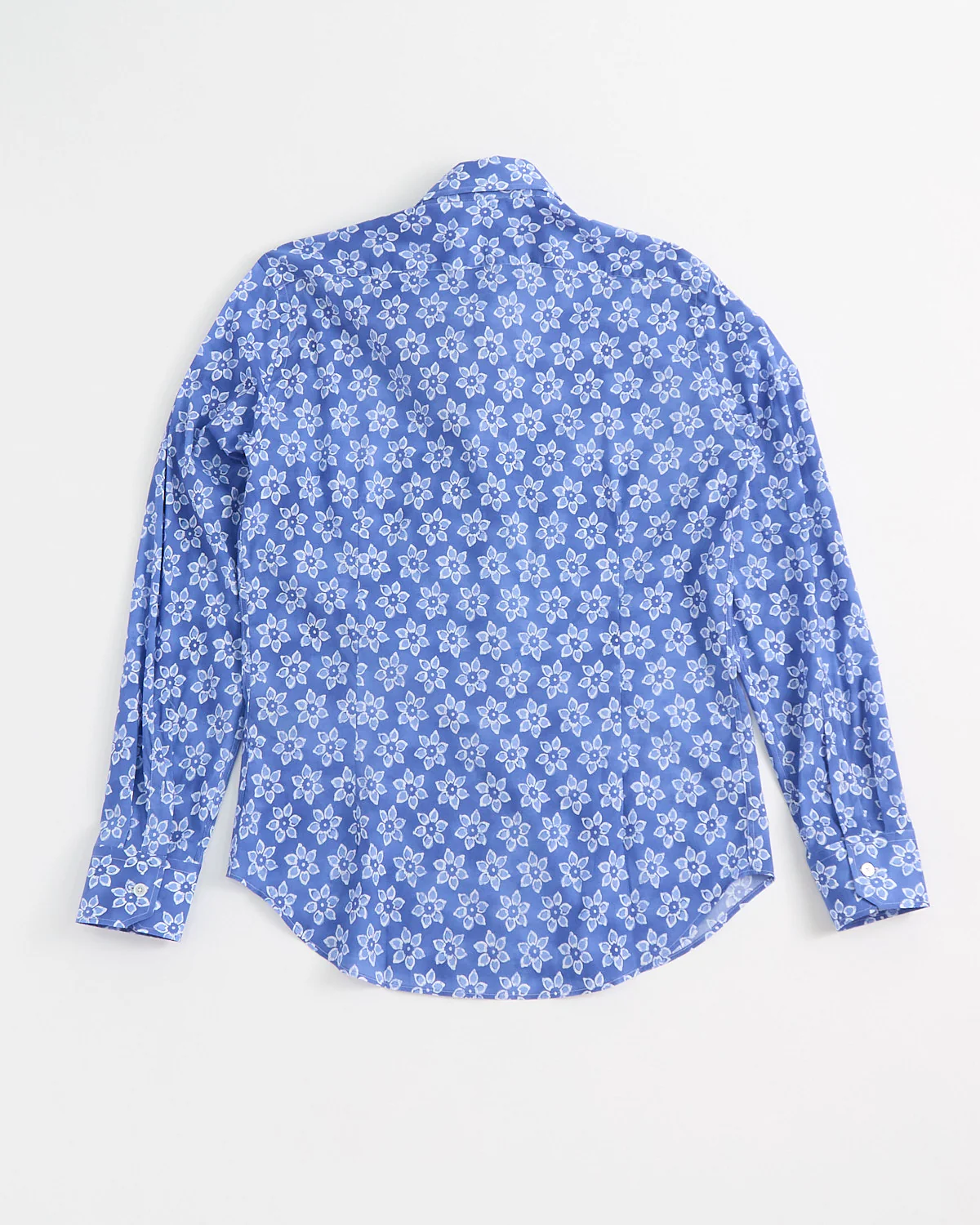 Floral Print Cotton Stretch Shirt - Image 6
