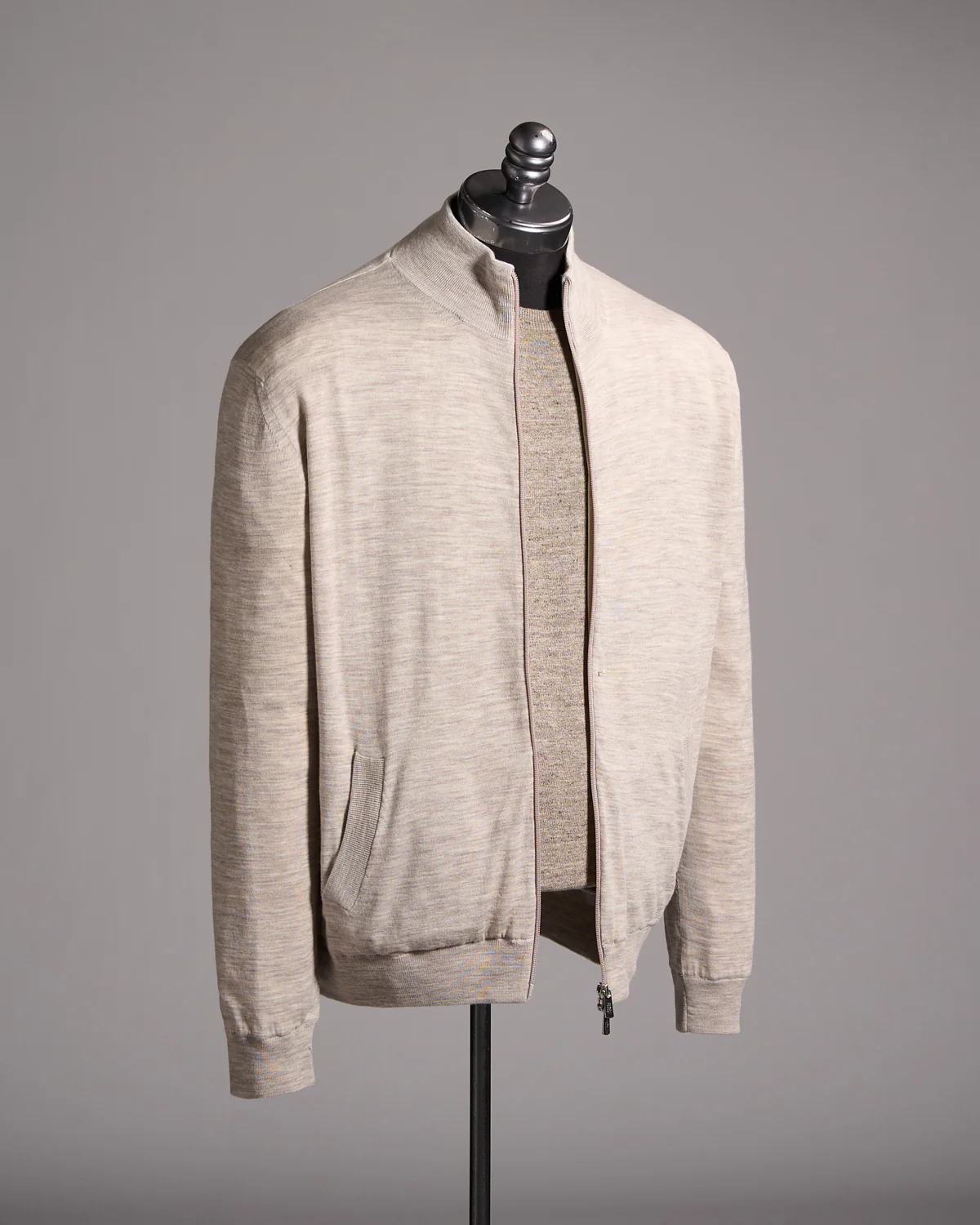 Paros Ultralight Lined Wool Bomber Sweater