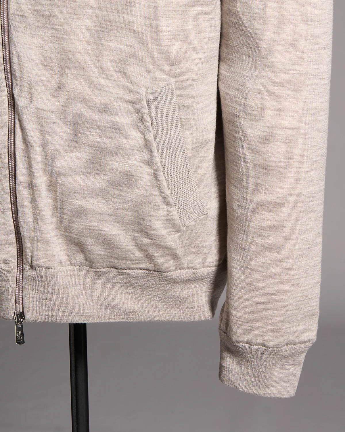 Paros Ultralight Lined Wool Bomber Sweater - Image 3