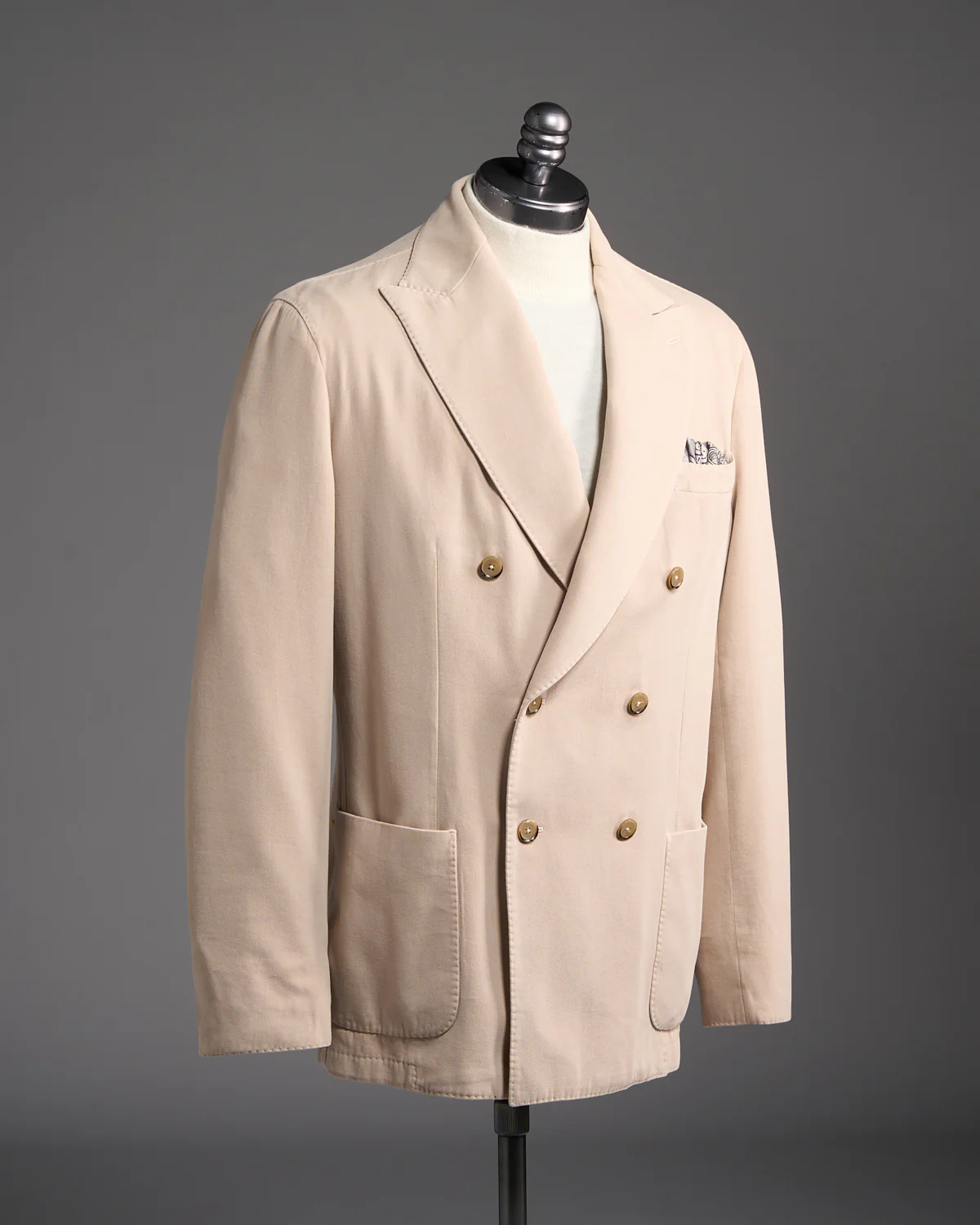 Super Soft Drill Cotton Double Breasted Blazer