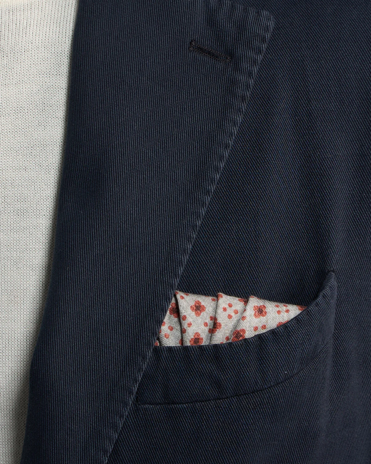 Super Soft Washed Drill Cotton Navy Blazer - Image 5