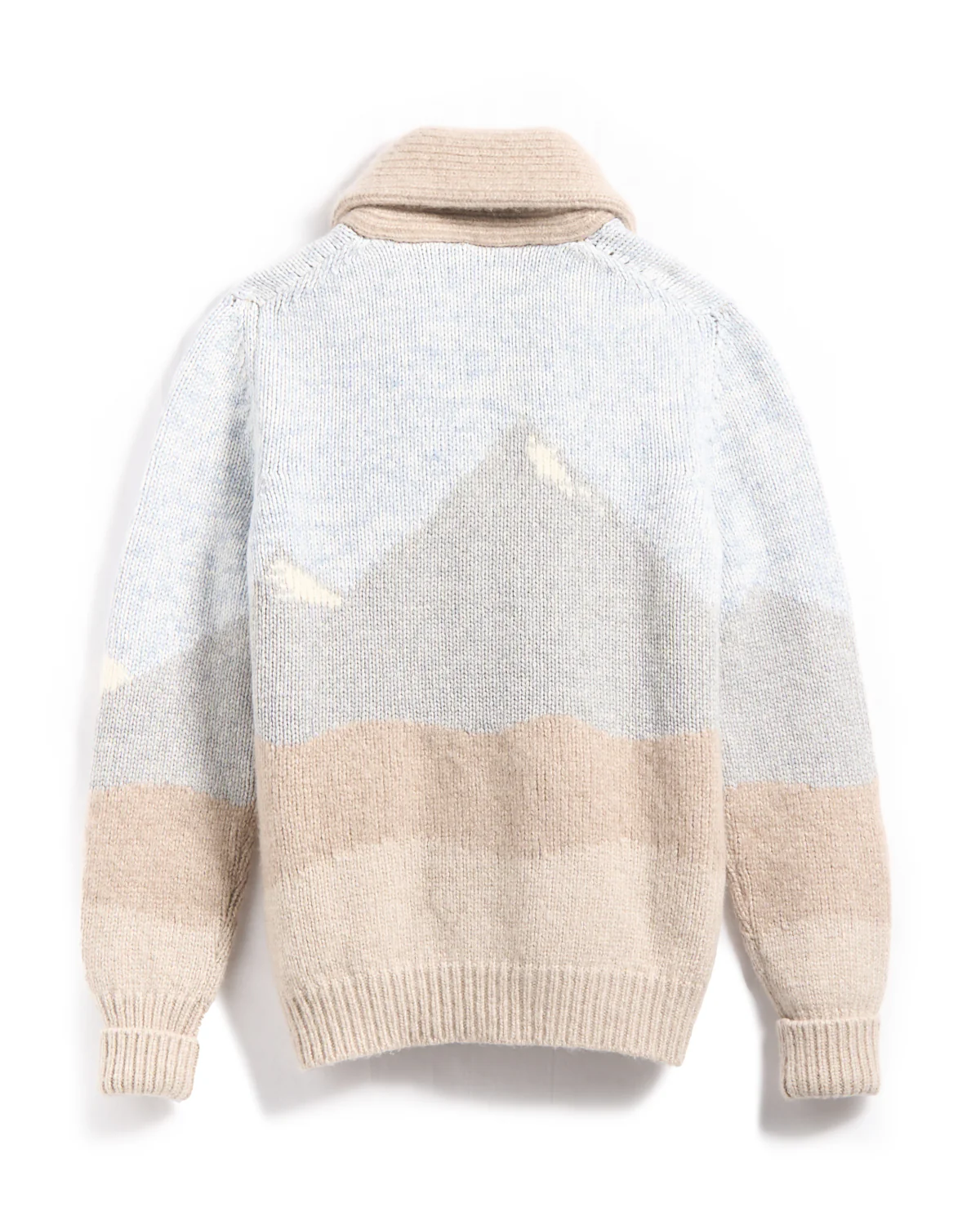 The 'Baitone' 100% Cashmere Slopes Intarsia Cardigan - Image 3
