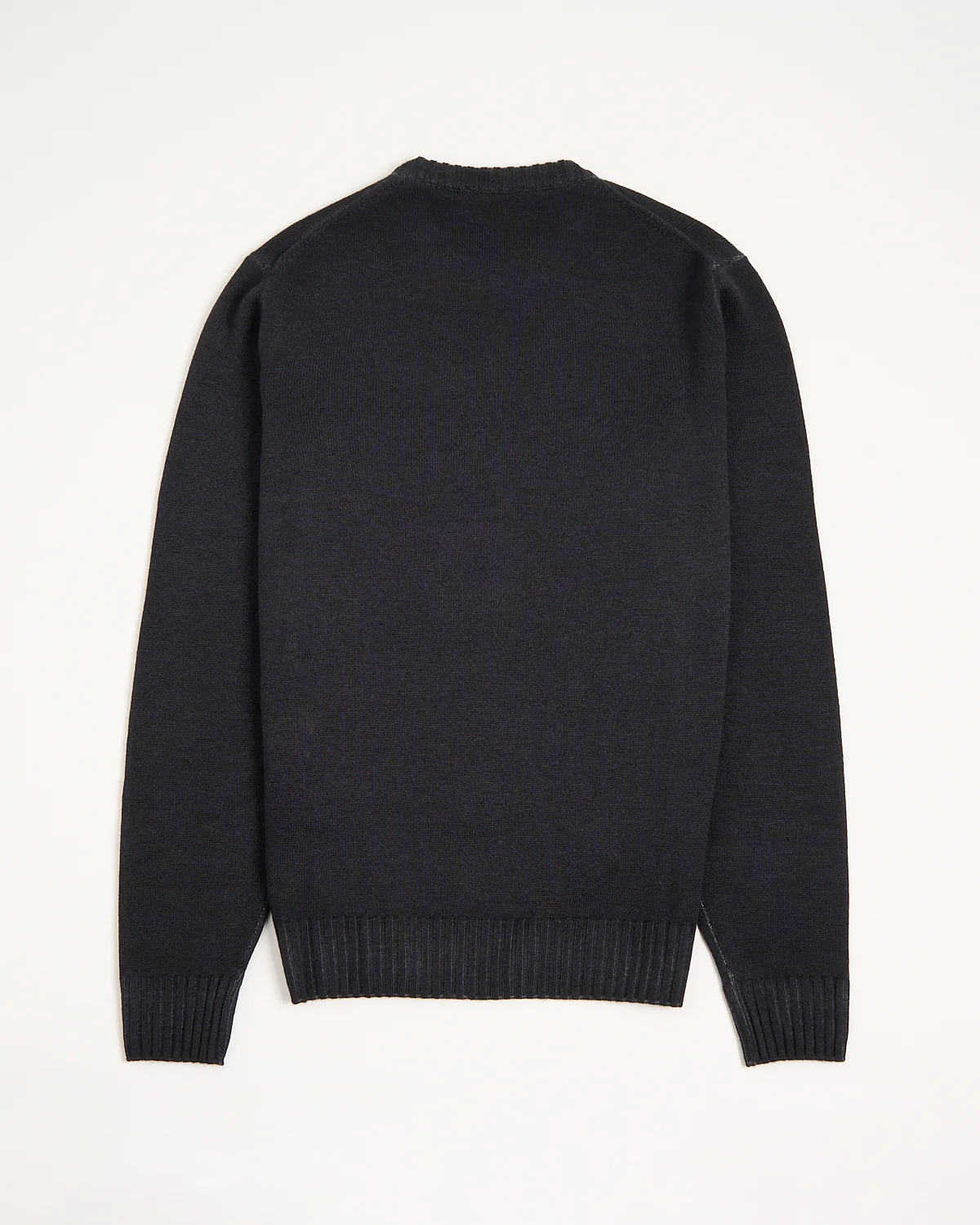 Charcoal 7 Gauge Frosted Garment Dyed Wool Crewneck - Image 3