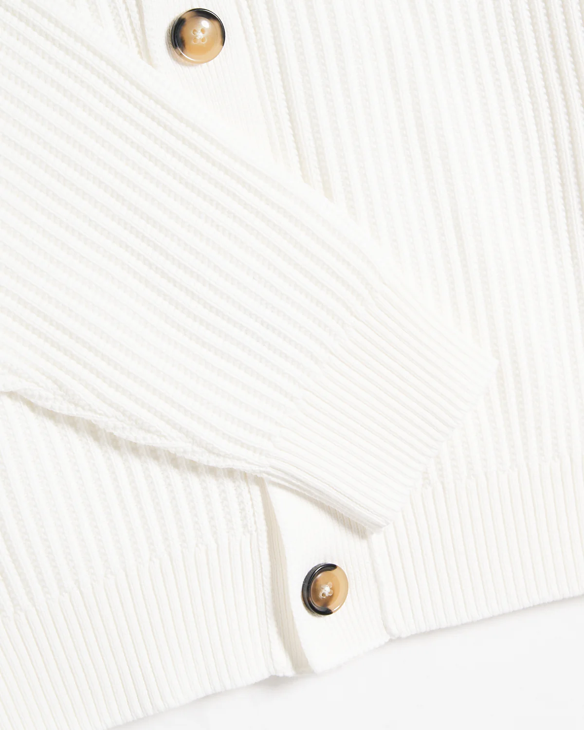 Cotton Cableknit Full Button Cardigan - Image 4