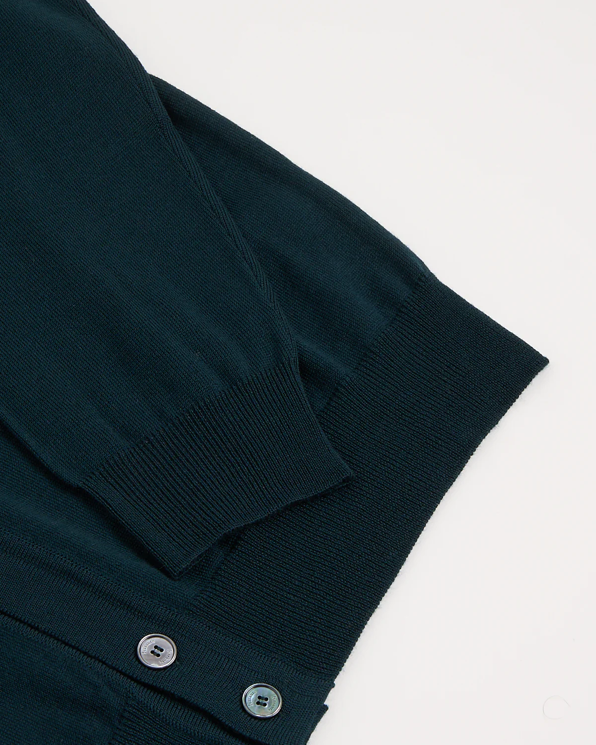 Emerald Extrafine Merino Wool 12 Gauge Button Cardigan - Image 4