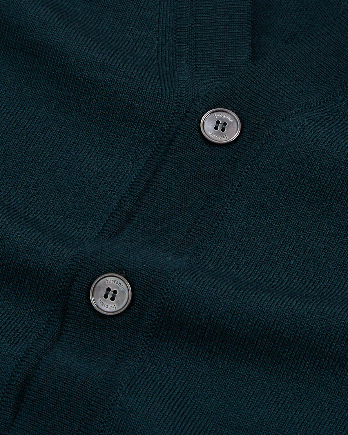 Emerald Extrafine Merino Wool 12 Gauge Button Cardigan - Image 5