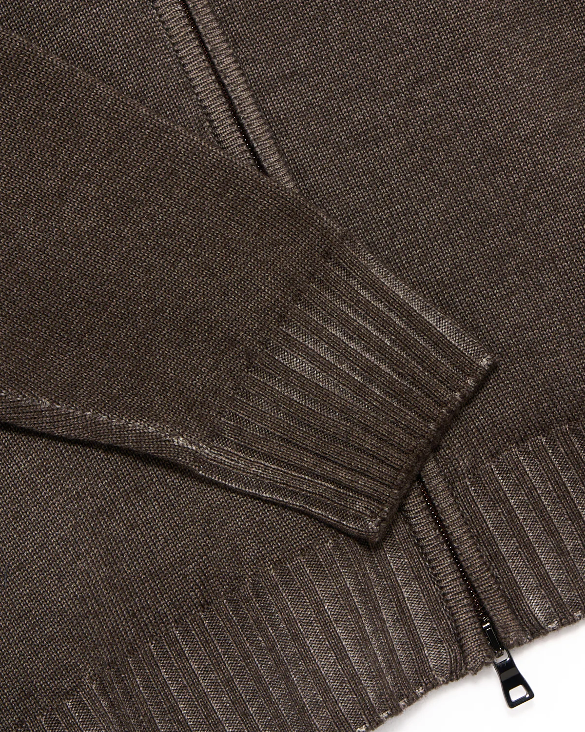 Garment Dyed Merino Wool 7 Gauge Full Zip Cardigan - Image 2