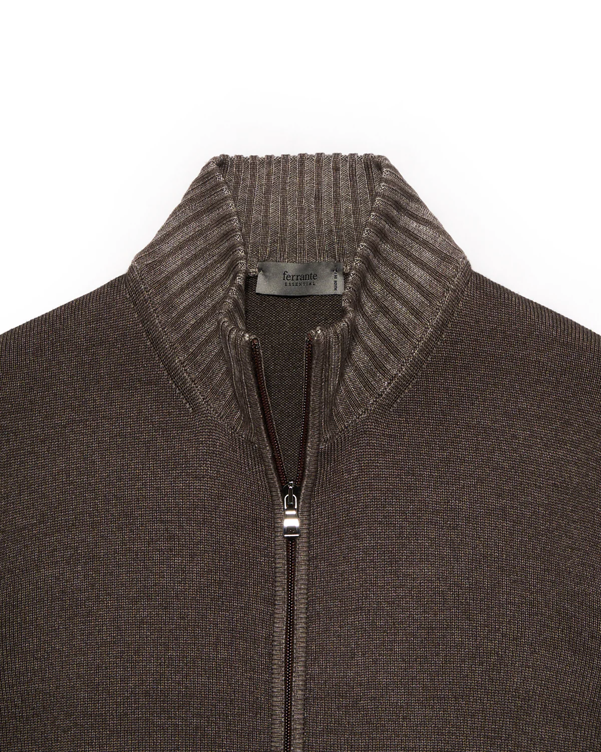 Garment Dyed Merino Wool 7 Gauge Full Zip Cardigan - Image 4