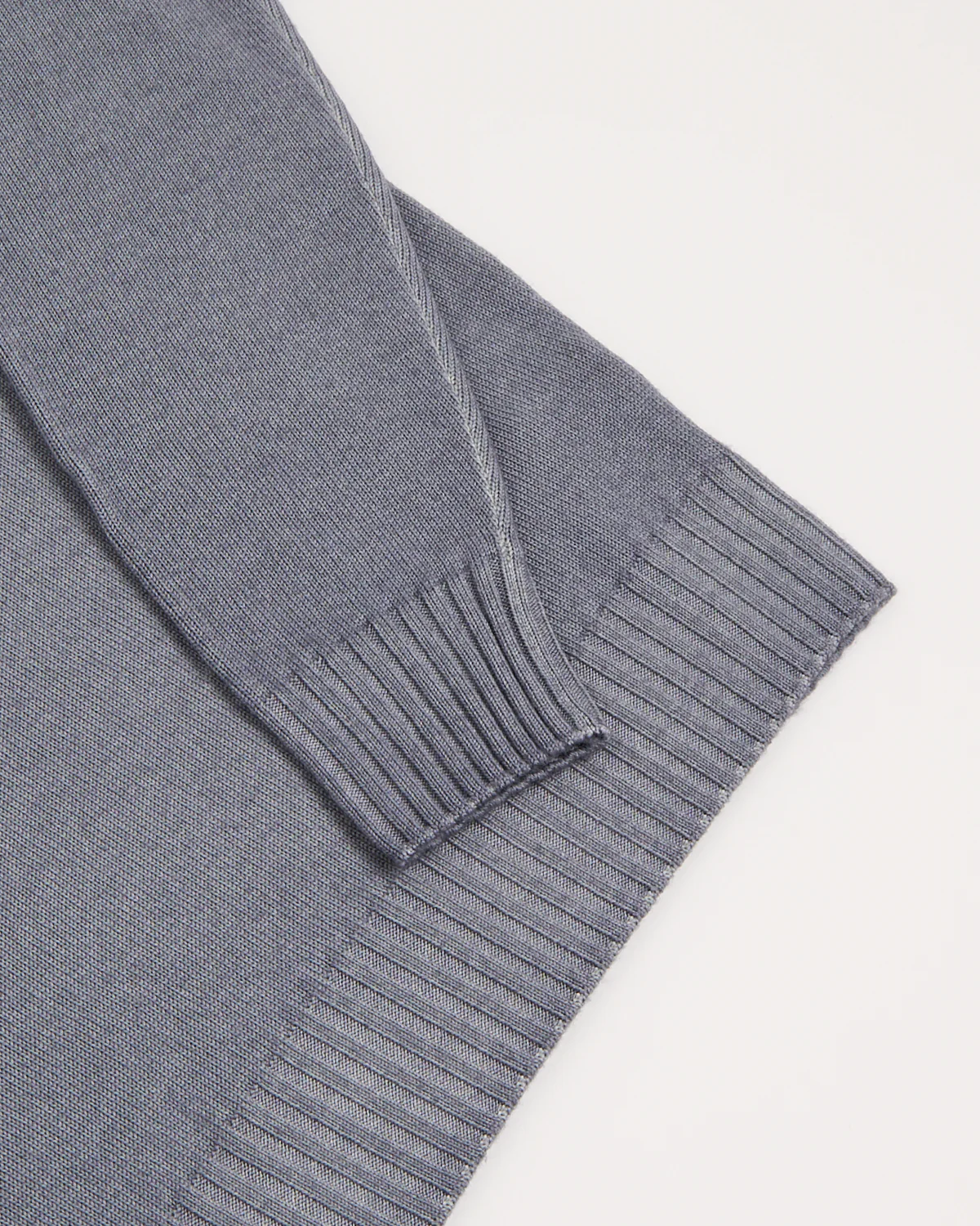 Grey 7 Gauge Frosted Garment Dyed Wool Crewneck - Image 4