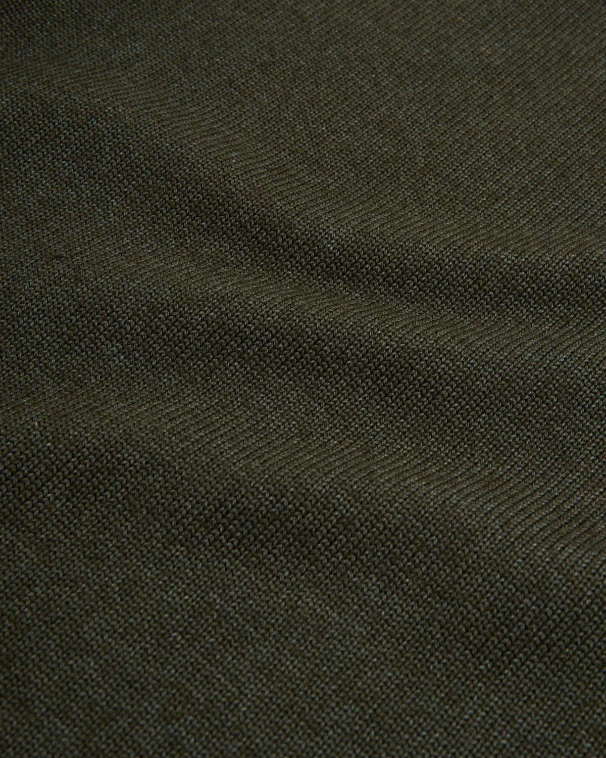 Moss Green 7 Gauge Frosted Garment Dyed Wool Crewneck - Image 5