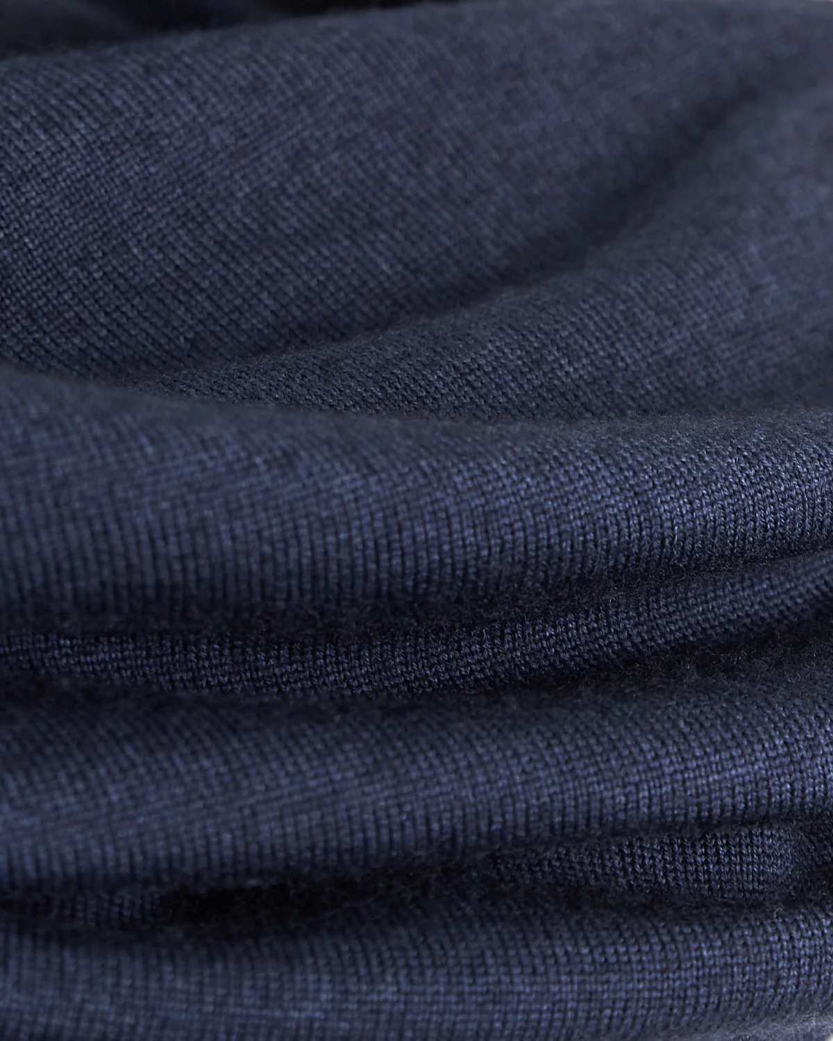 Navy 12 Gauge Quarter Zip Frosted Garment Dyed Wool Sweater - Image 6