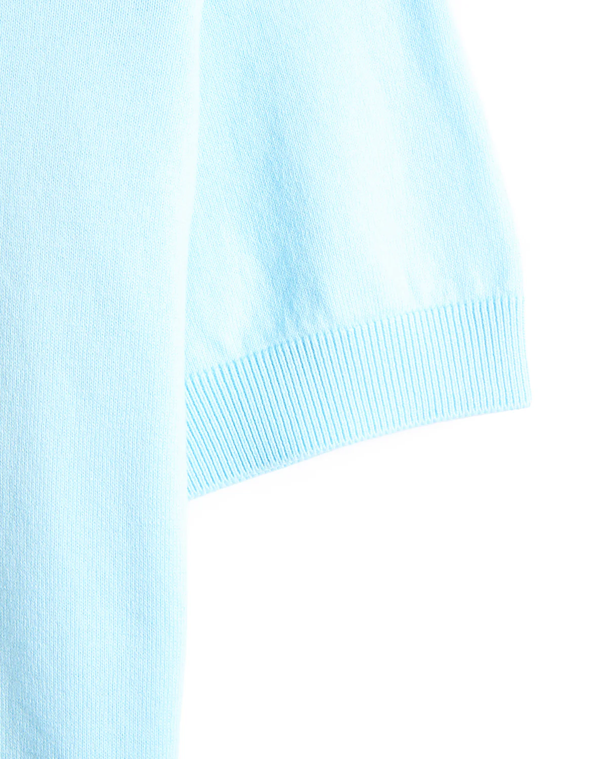 Straight Banded Bottom Crisp Cotton T-Shirt - Image 4