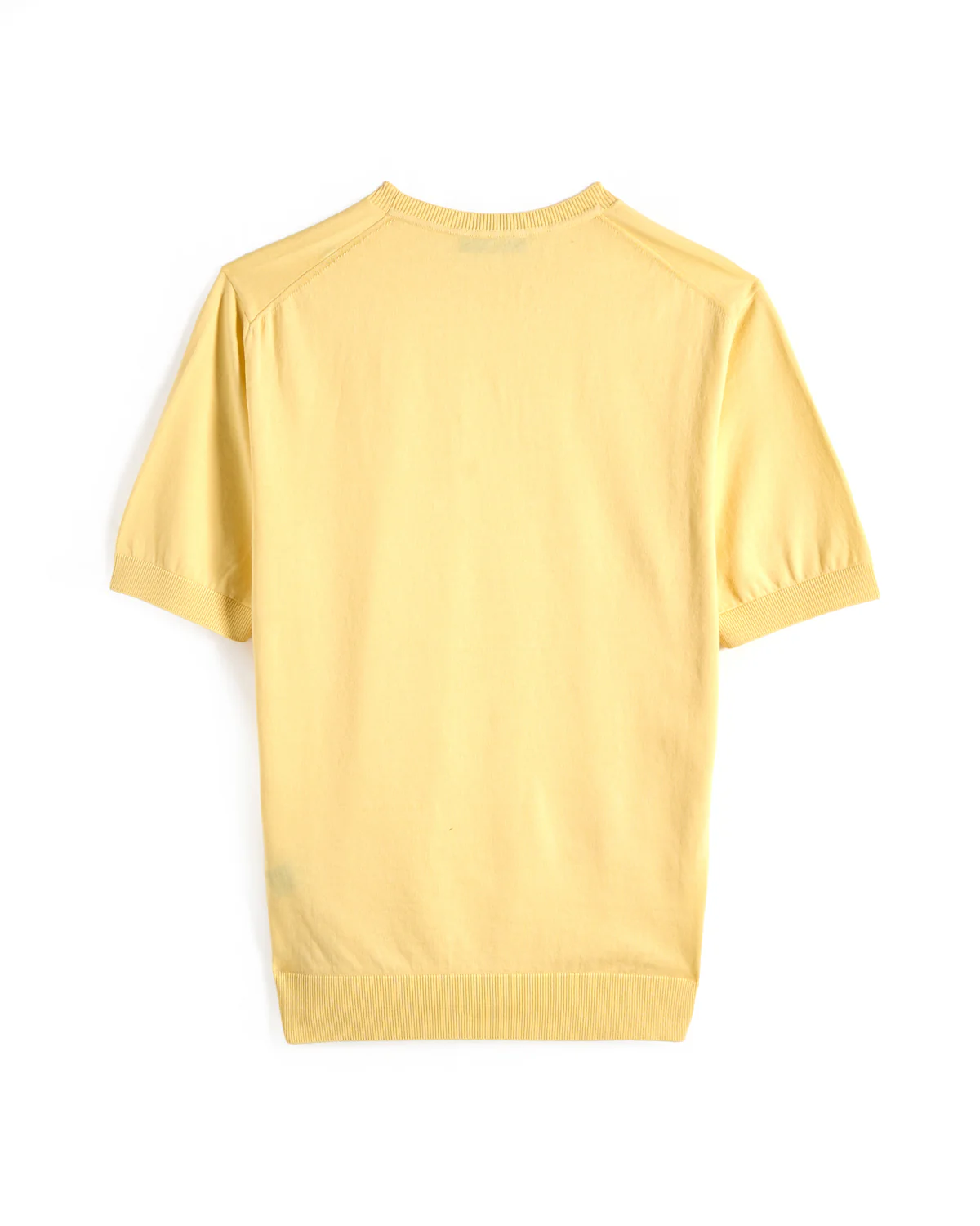Straight Banded Bottom Crisp Cotton T-Shirt - Image 3