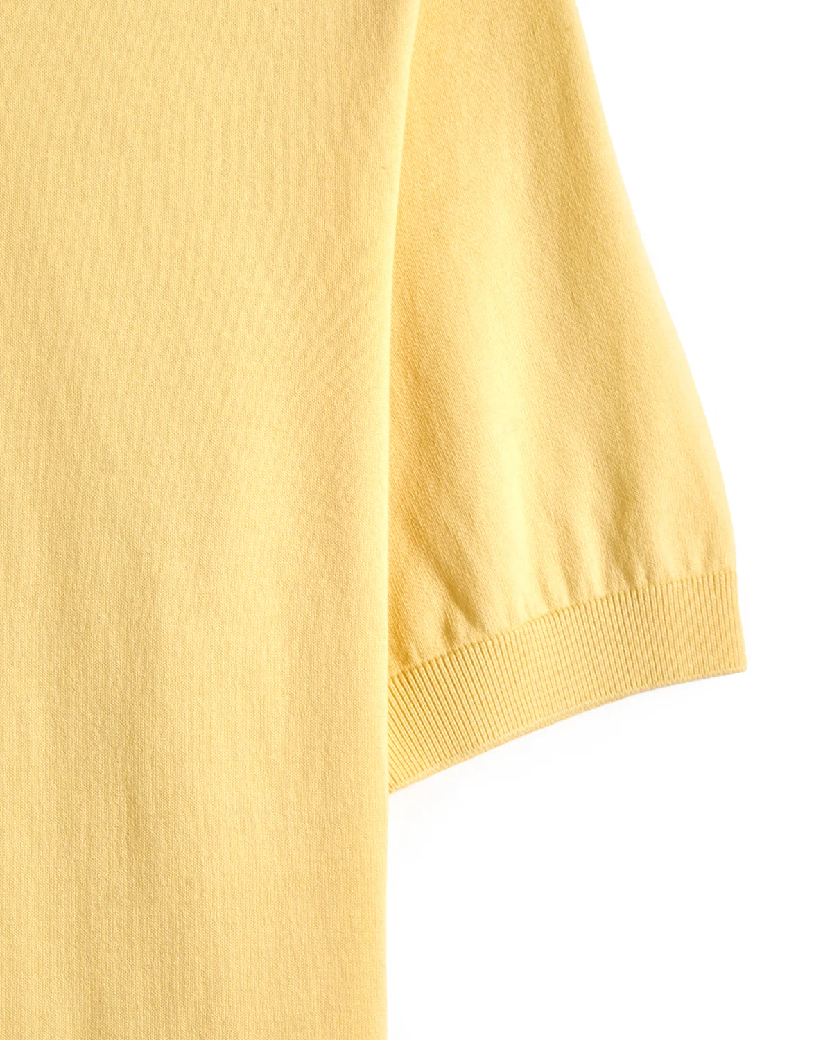 Straight Banded Bottom Crisp Cotton T-Shirt - Image 4