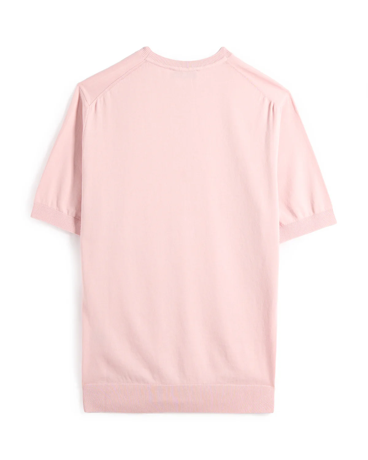 Straight Banded Bottom Crisp Cotton T-Shirt - Image 3