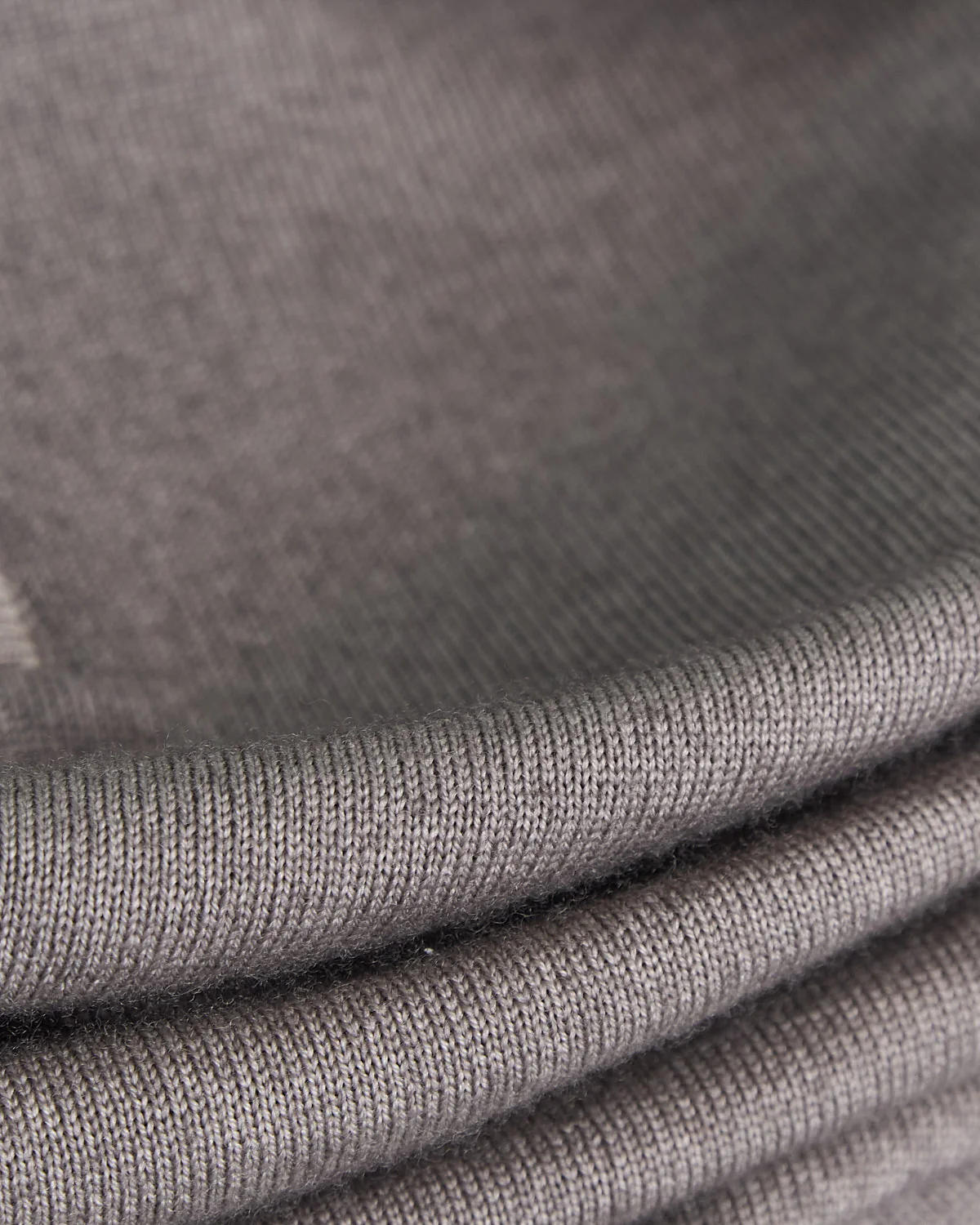 Taupe 12 Gauge Quarter Zip Frosted Garment Dyed Wool Sweater - Image 6