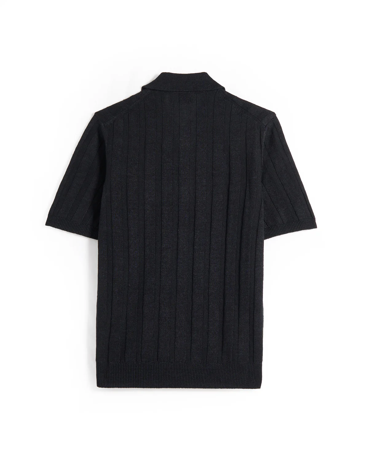 Wide Rib Cotton Johnny Collar Polo - Image 3