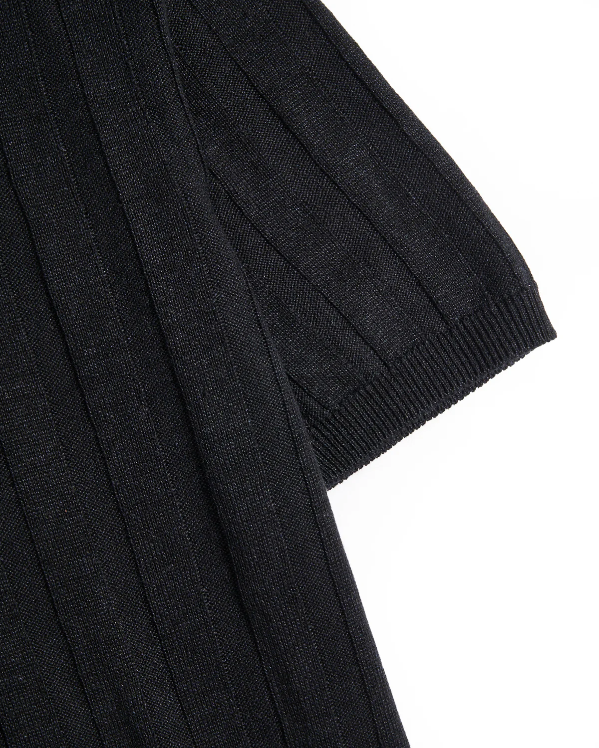 Wide Rib Cotton Johnny Collar Polo - Image 4