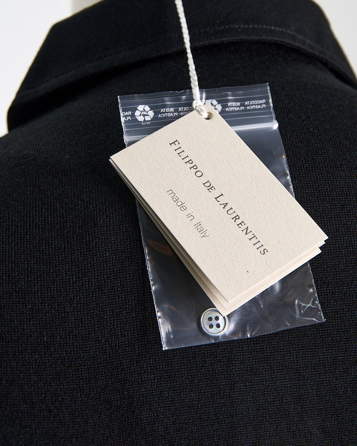 Elegant Stand-Up Collar Long Sleeve Fine Merino Polo - Image 7