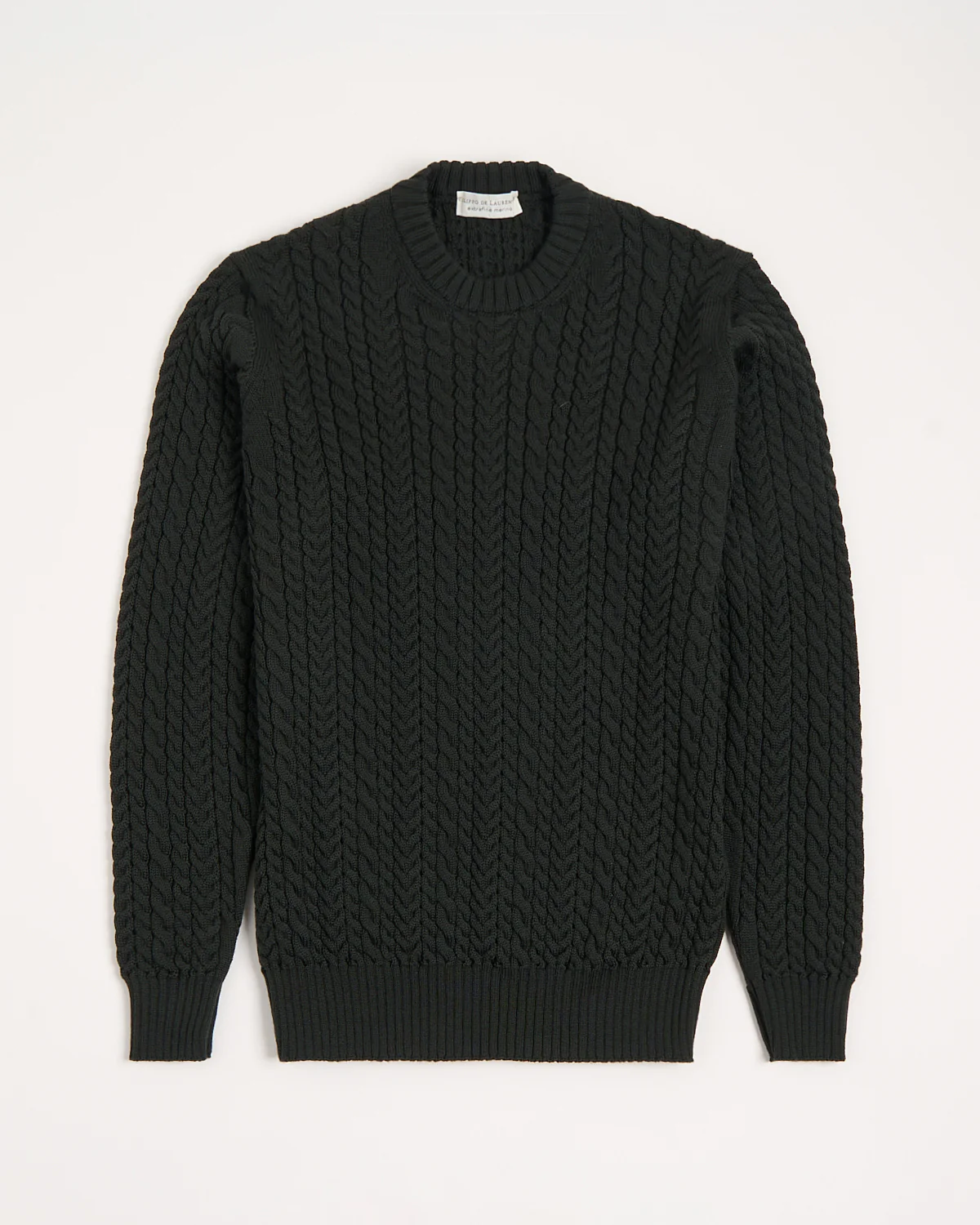 Extrafine Merino 3D Cableknit Crewneck Sweater