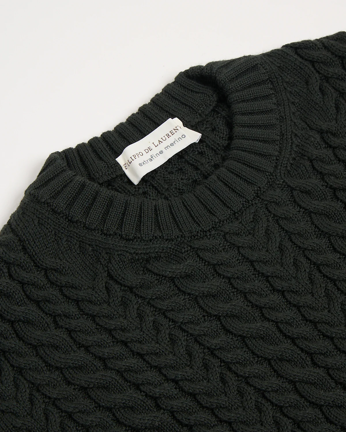 Extrafine Merino 3D Cableknit Crewneck Sweater - Image 4