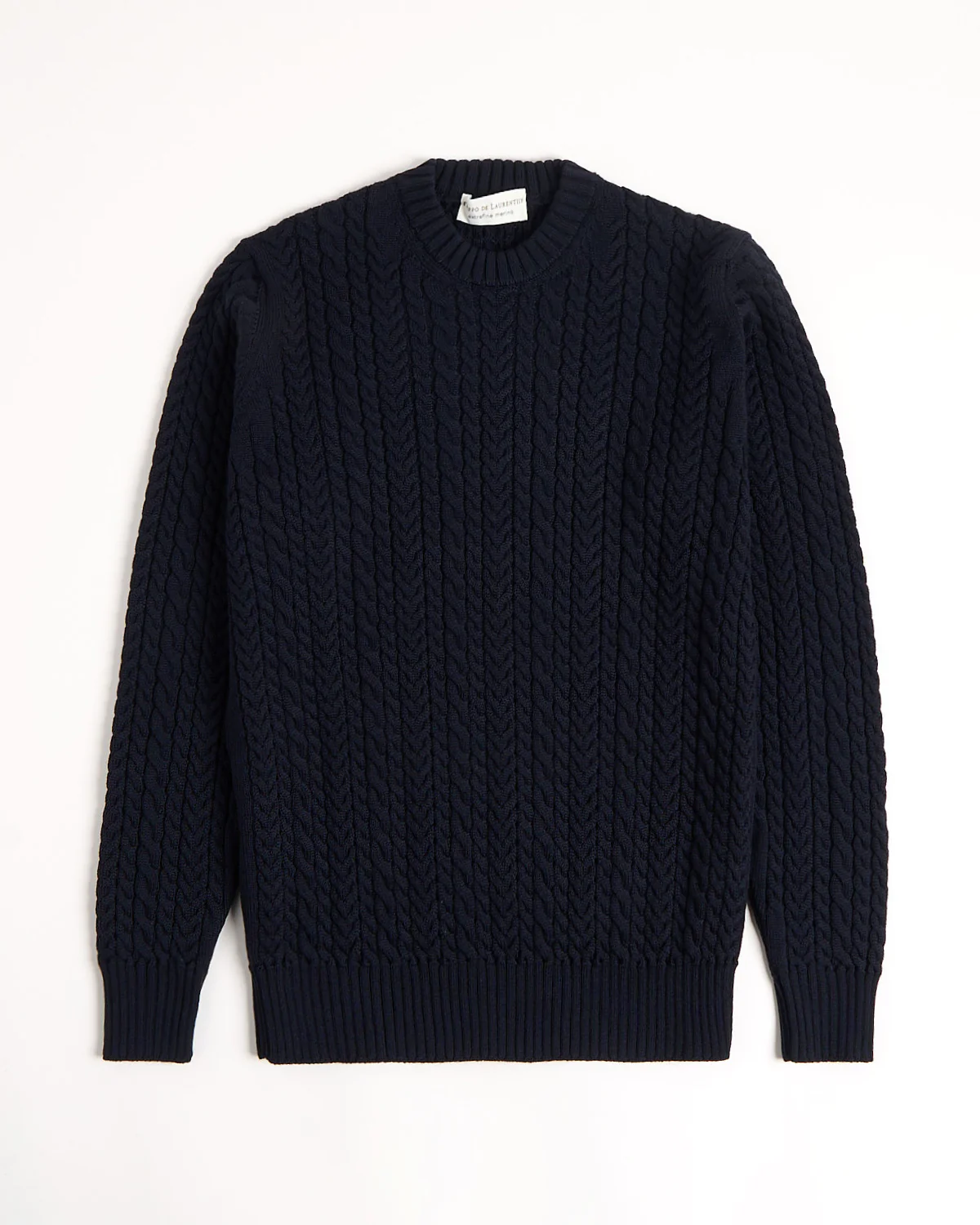 Extrafine Merino 3D Cableknit Crewneck Sweater