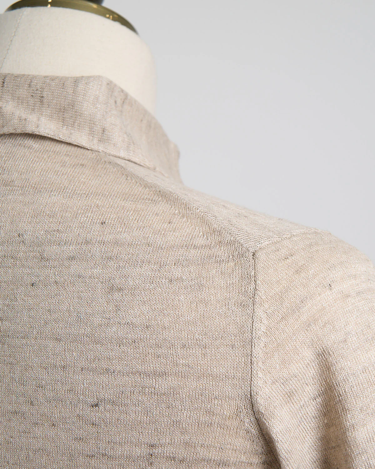 Liquid Linen & Cotton Standup Collar Polo Shirt - Image 7