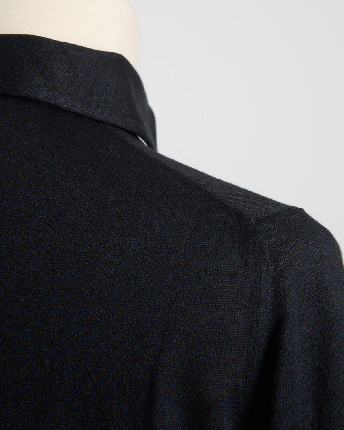 Liquid Linen & Cotton Standup Collar Polo Shirt - Image 4