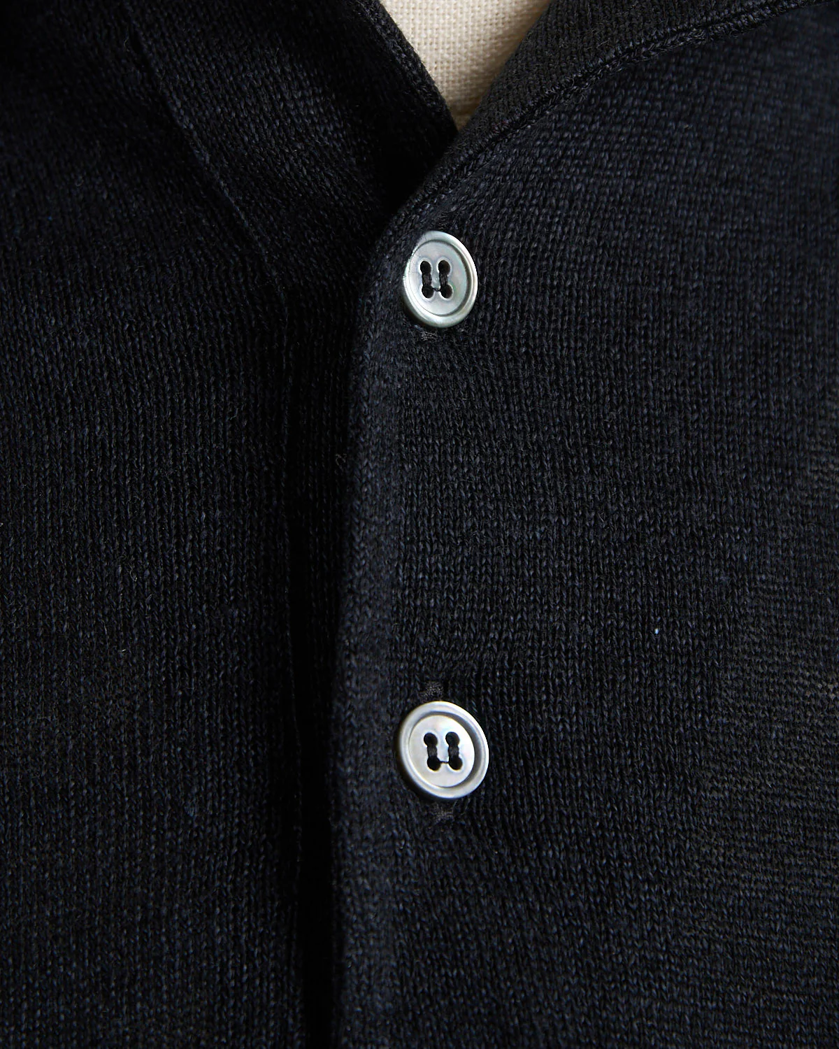 Liquid Linen & Cotton Standup Collar Polo Shirt - Image 5