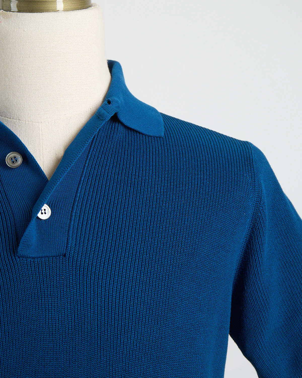 Ribbed Crêpe Cotton Polo Shirt - Image 2
